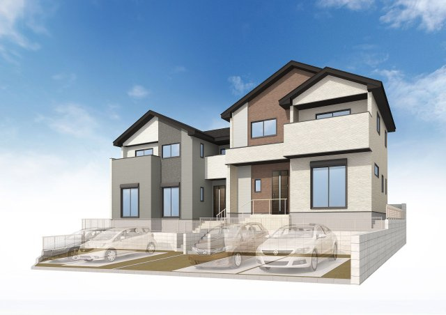 大野城市乙金東1期の外観パース