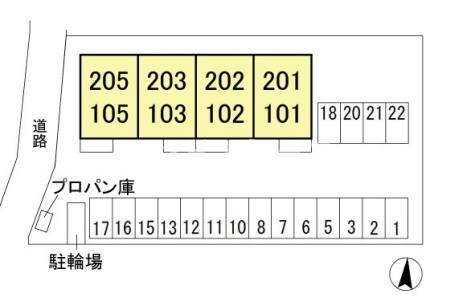フェリーチェの区画図|高崎、前橋エリアのお部屋探しはエンドスケープまで！お客様の理想お聞かせ下さい♪