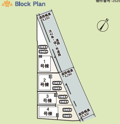 ❤❤うるま市天願第３－4号棟（全４棟）の区画図|並列2台