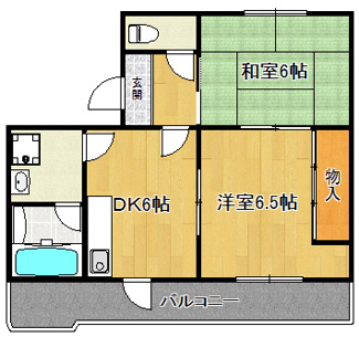 【間取り】 | わかさ川ハイツ