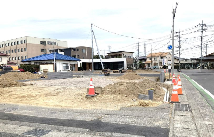 ブルーミングガーデン前橋市北代田町　4号棟（平屋）の前面道路含む現地写真|前面道路含む現地写真です