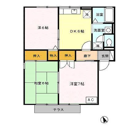 セジュールコートの間取り