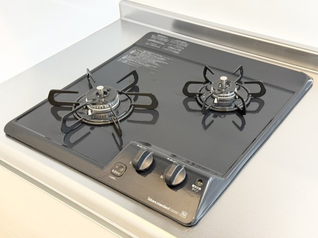 ポラリス鳥栖駅南のキッチン|焦げ付き始めたら自動で消火する安心安全のガスコンロ