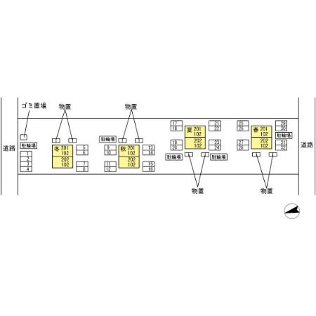 セゾンコートⅡ 春・夏 春の区画図