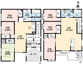 【間取り】 | 越谷市大字大林新築戸建て