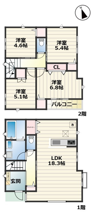 MIRASUMO東区大松町003②｜名古屋市の戸建ならホームアップの間取り