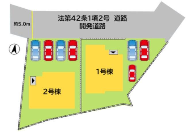 北九州市八幡西区木屋瀬東2丁目1期の区画図