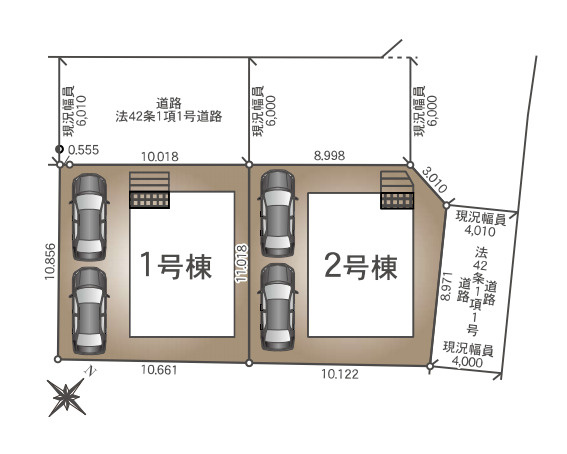 伊奈町本町　第3　新築一戸建て　クレイドルガーデン　02の区画図|2号棟