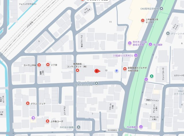 AZUR上中条の地図