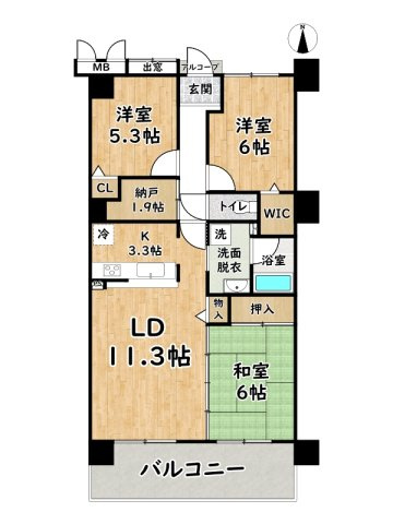 ライフアベニュー城山三番館の間取り