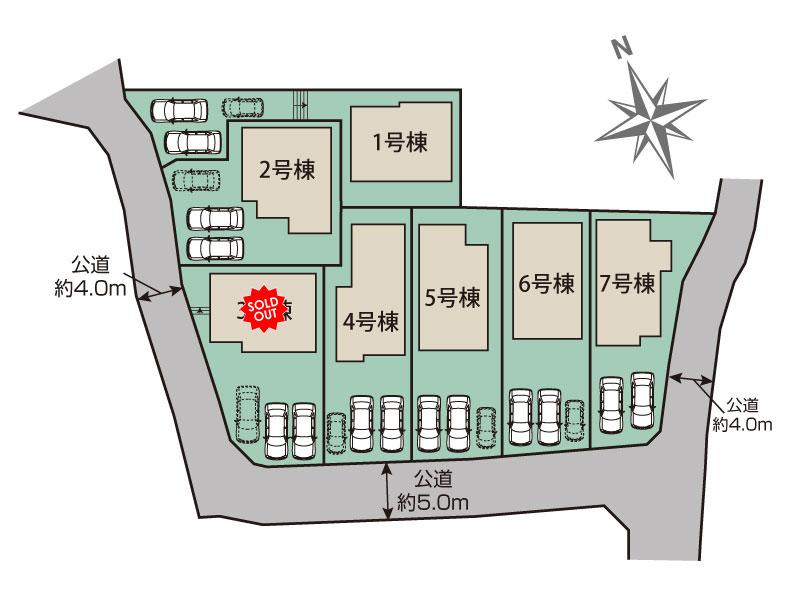 ブルーミングガーデン／合志市須屋16期／6号棟の区画図