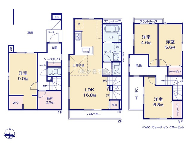 《仲介手数料無料》浦和区瀬ヶ崎４丁目32-6新築一戸建てLIGAREの間取り