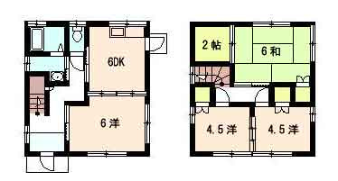 吉岡貸家(南側)の間取り