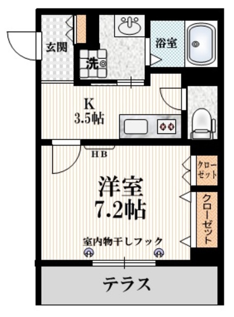 ヴァンヴェール松原の間取り|角部屋です