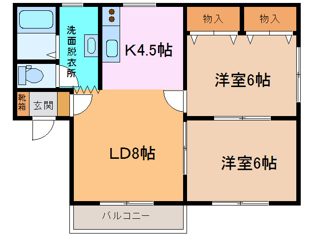 真由香コーポの間取り
