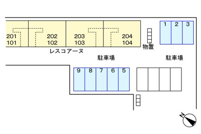 【駐車場】 | レスコアーヌ