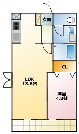 メゾンドユウゼンの間取り