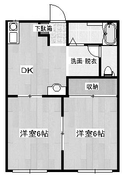 【間取り】 | レジデンス北河原B