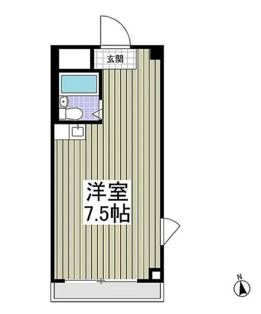ラベ梅園　東京都清瀬市1棟投資マンション「満室稼働」「利回り10.02％」の間取り