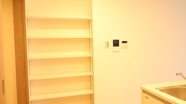 大町市大町の賃貸マンション|キッチン横収納