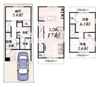【間取り】 | 宇治市大久保町平盛　新築戸建