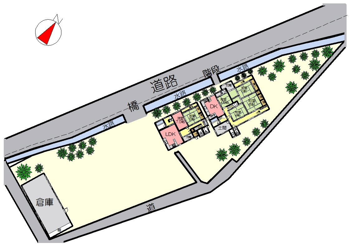 丹波市山南町山崎の中古一戸建の区画図