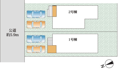 【区画図】 | 本多聞6丁目　新築戸建　２区画