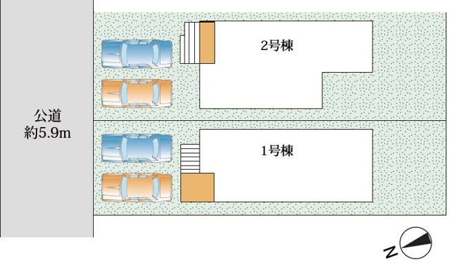 【区画図】 | 本多聞6丁目　新築戸建　２区画