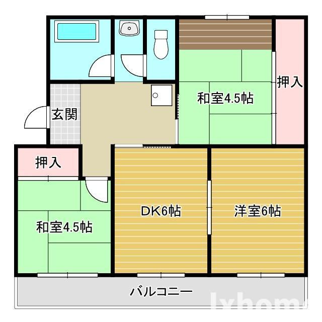 メゾン東茨木の間取り