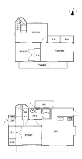 【間取り】 | 春日市松ヶ丘3丁目　戸建て