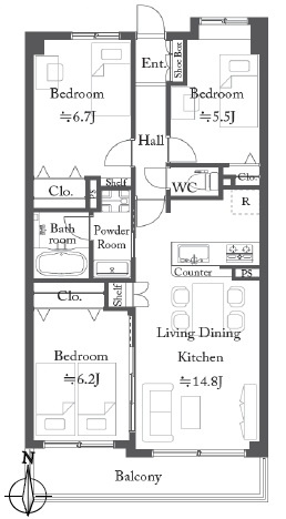 【間取り】 | ダイアパレス志木５ | ３LDK