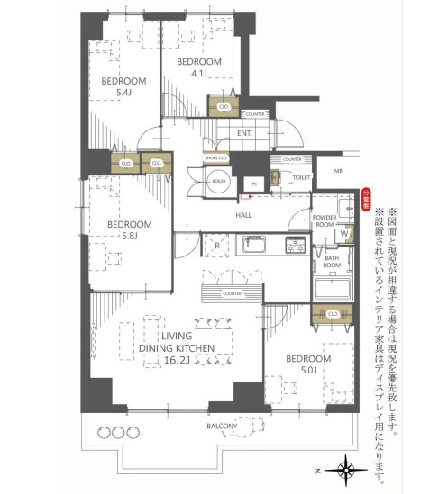 シーアイマンション円山　西棟の間取り