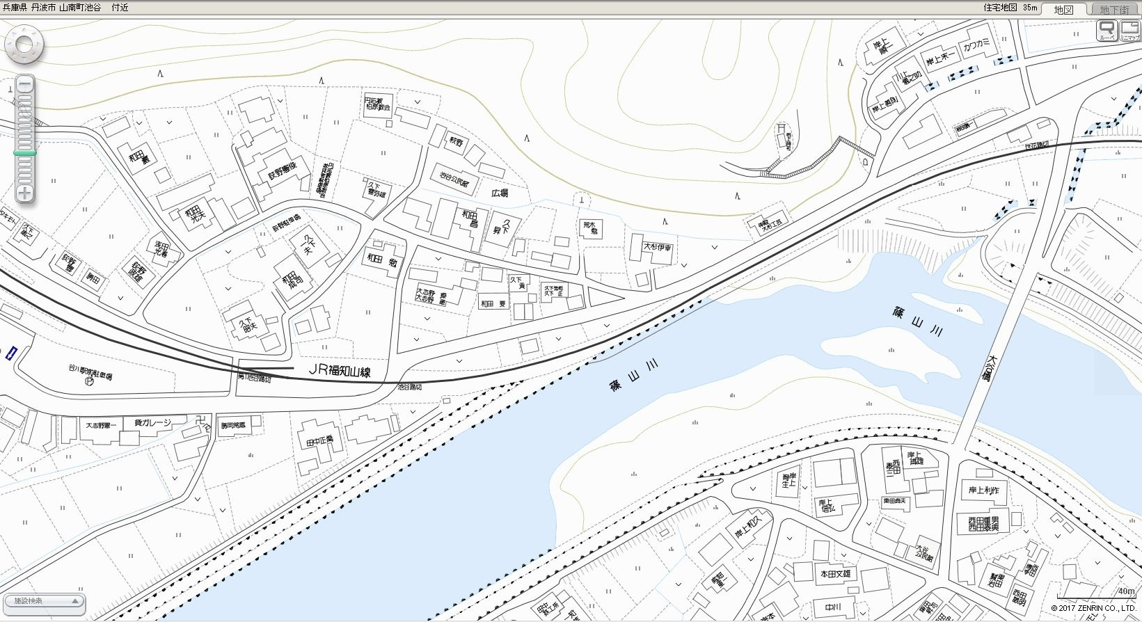 丹波市山南町大谷の中古一戸建の地図