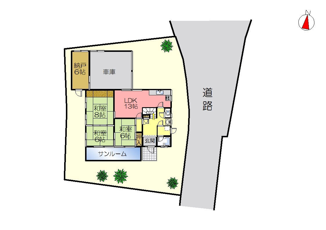 丹波市山南町大谷の中古一戸建の区画図