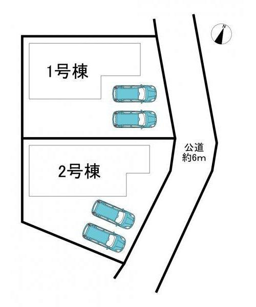 知多市寺本台3丁目　全2棟　2号棟の区画図|全2区画分譲地♪