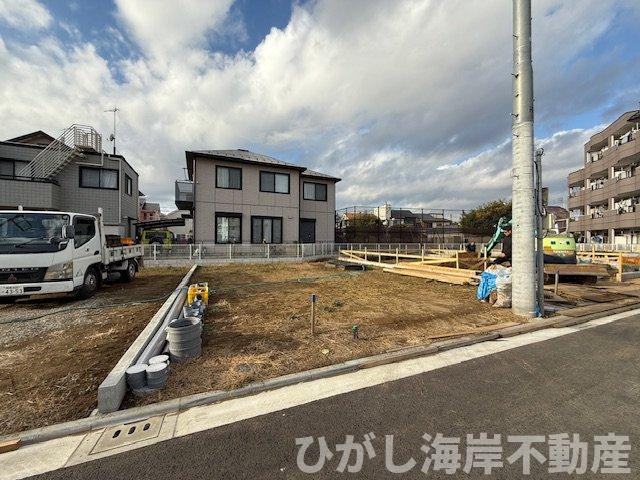 茅ヶ崎市出口町　新築戸建　　全６棟の外観|12月19日撮影　建築中　現地外観