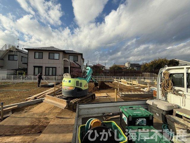 茅ヶ崎市出口町　新築戸建　　全６棟の外観|12月19日撮影　建築中　現地外観
