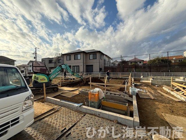 茅ヶ崎市出口町　新築戸建　　全６棟の外観|12月19日撮影　建築中　現地外観