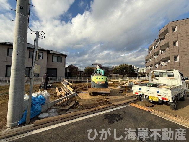 茅ヶ崎市出口町　新築戸建　　全６棟の外観|12月19日撮影　建築中　現地外観