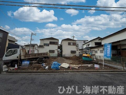 茅ヶ崎市萩園　売地　全２区画の外観|12月20日撮影　造成工事中　現地外観