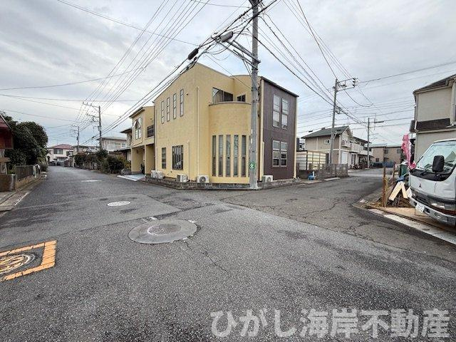 茅ヶ崎市萩園　売地　全２区画の前面道路含む現地写真|12月20日撮影　造成工事中　現地外観