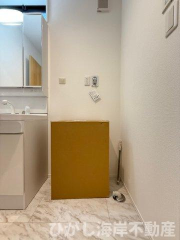 茅ヶ崎市今宿　新築戸建　全4棟　のランドリースペース|12月20日撮影　洗濯機置場