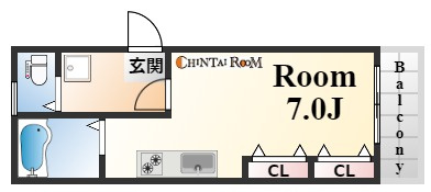 シャトレ春日野道の間取り