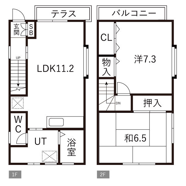 森南町3丁目貸家の間取り