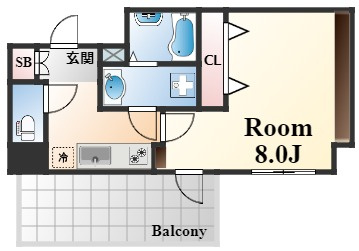 レジデンス三宮ラインの間取り