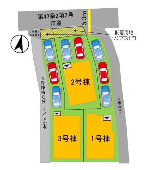 【区画図】 | 福岡市早良区干隈5丁目1期　2号棟（全3棟）【仲介手数料無料・0円】 | 区画図です。2号棟