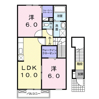 【間取り】 | シェトラーゼ　2LDK2W