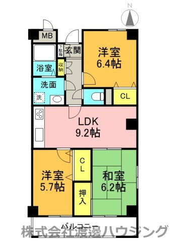 一力グランドマンションの間取り