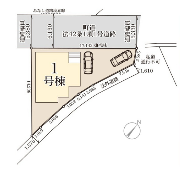 【区画図】 | 糟屋郡粕屋町柚須第2　1号棟（全1棟）【仲介手数料無料・0円】 | 区画図です。