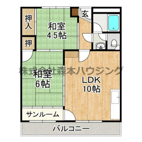 【間取り】 | 　清水谷コーポ
